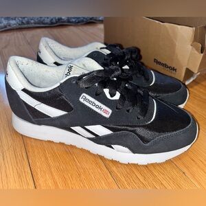 Reebok Nylon Classic Black and White Sneakers